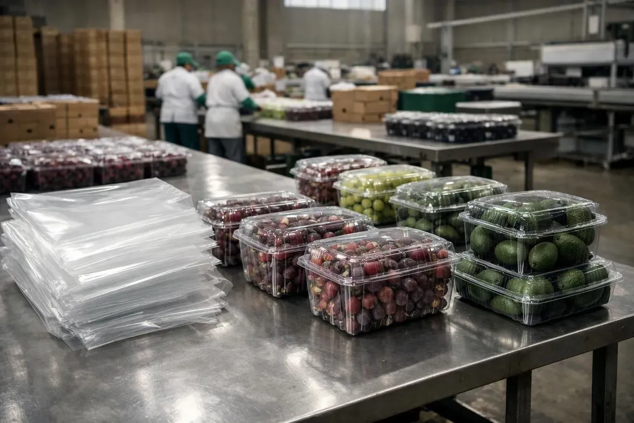 Empaque de uva para exportación